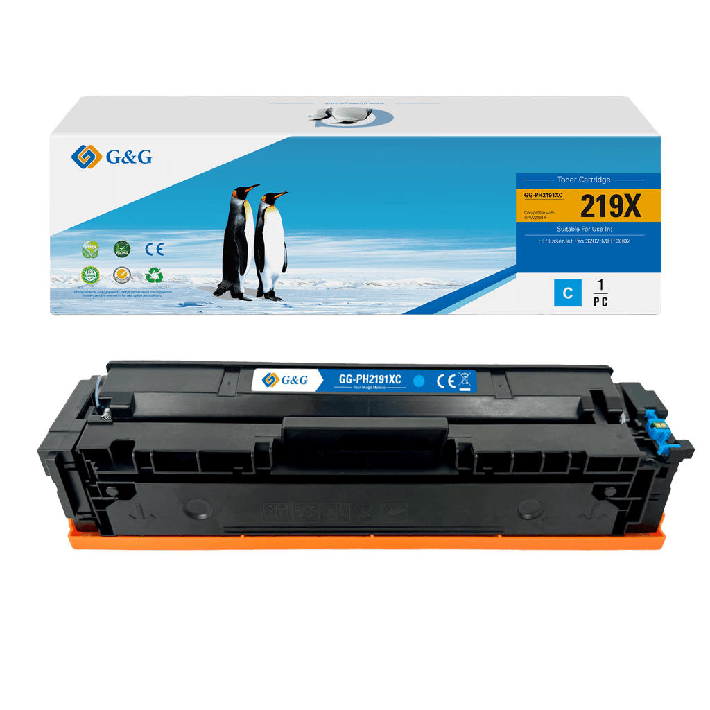 Toner Premium G&G (2.5K) HP 219X Cyan (W2191X)