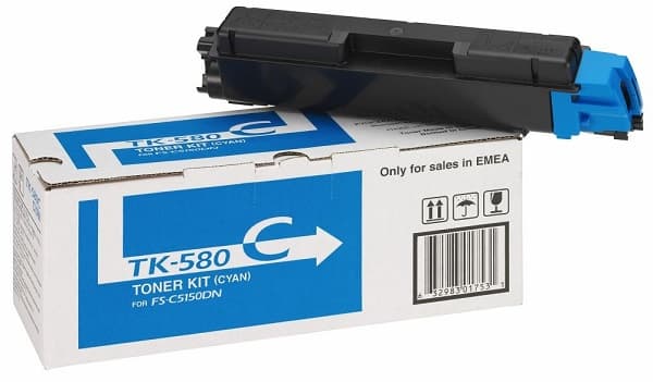 Cartus de toner (2.8K) Kyocera TK-580C Cyan (TK580C, 1T02KTCNL0)