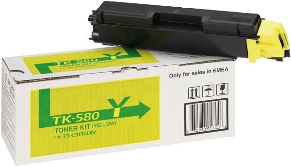 Cartus de toner (2.8K) Kyocera TK-580Y Yellow (TK580Y, 1T02KTANL0)