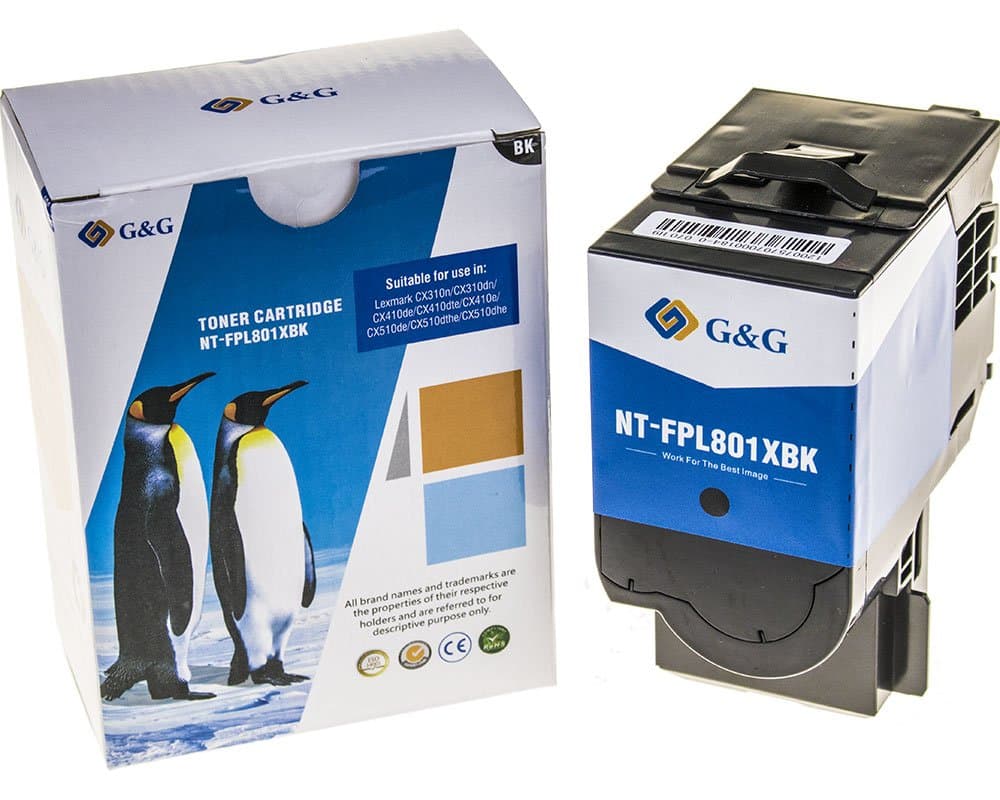 Toner Premium G&G black Lexmark 80C2SK0 (2.5K)
