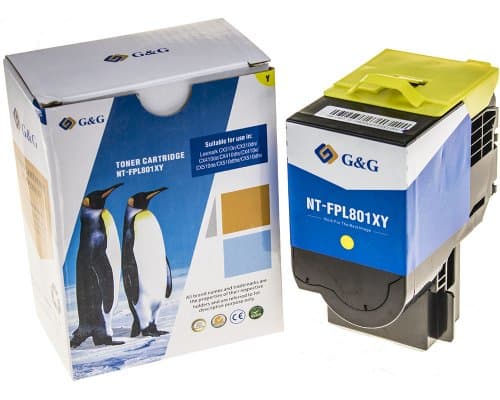 Toner Premium G&G Yellow Lexmark 80C2SY0 (2K)