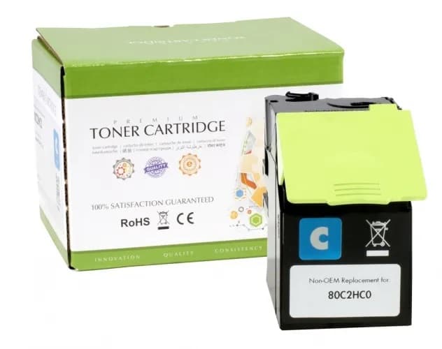 Toner Premium Static Control (SCC) cyan Lexmark 80C2HC0 (3K)
