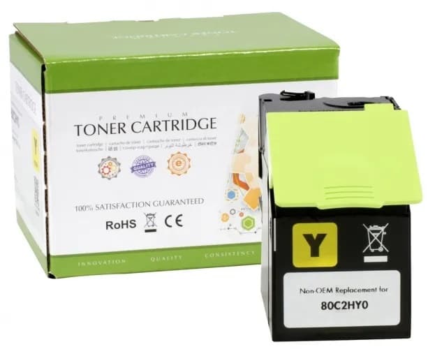 Toner Premium Static Control (SCC) Yellow Lexmark 80C2HY0 (3K)