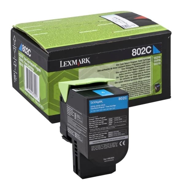 Cartus de toner (1K) Lexmark 802C (80C20C0) Cyan Return Program