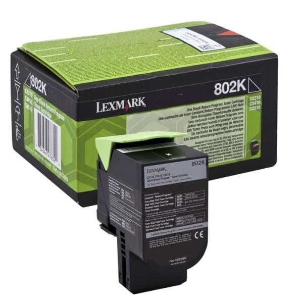 Cartus de toner (1K) Lexmark 802K (80C20K0) Black Return Program