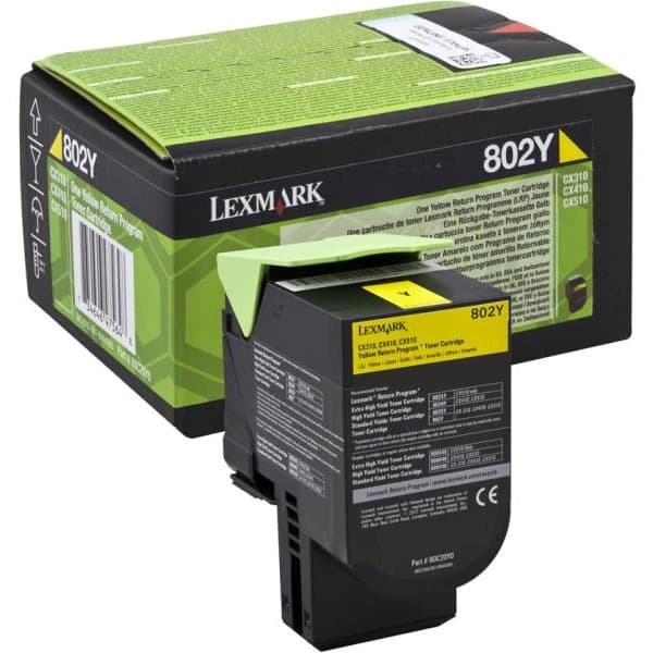 Cartus de toner (1K) Lexmark 802Y (80C20Y0) Yellow Return Program