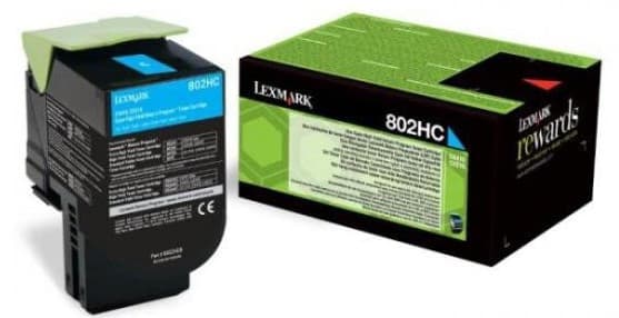 Cartus de toner (3K) Lexmark 802HC (80C2HC0) Cyan Return Program