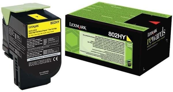 Cartus de toner (3K) Lexmark 802HY (80C2HY0) Yellow Return Program
