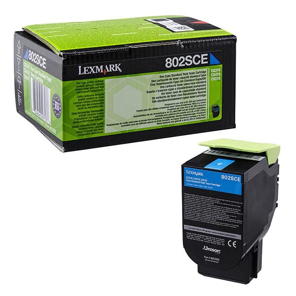 Cartus de toner (2K) Lexmark 802SCE (80C2SCE) Cyan Corporate