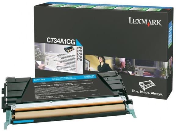 Cartus de toner (6K) Lexmark C734A1CG Cyan Return Program